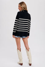 Load image into Gallery viewer, Sophie Quarter Zip Up Stripe Pullover
