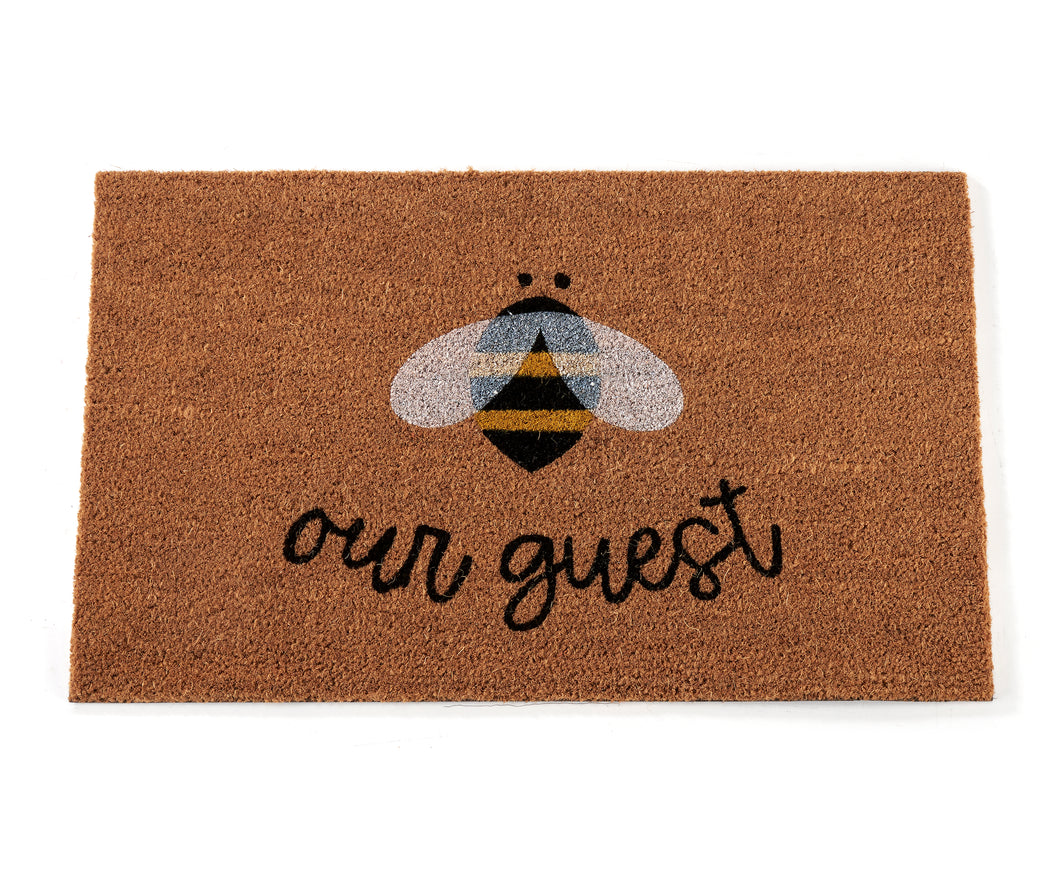 Bee Our Guest Coir Door Mat