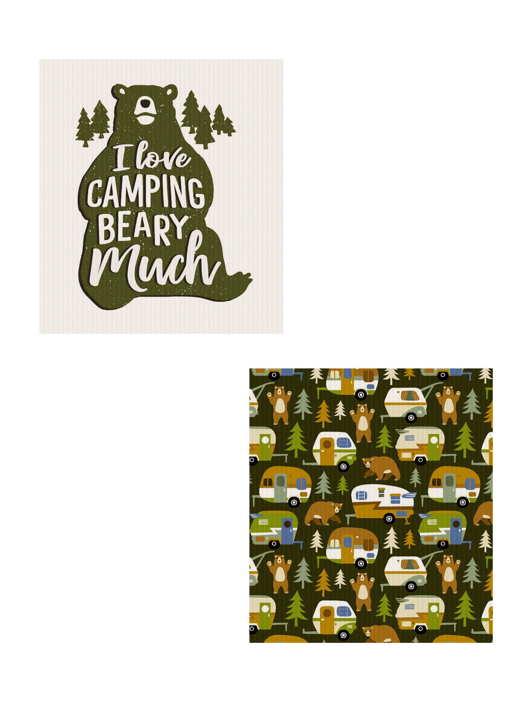 Reusable Dish Cloth Set of 2 - Love Camping