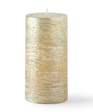 Load image into Gallery viewer, Gold Wax Pillar Candle 3x6
