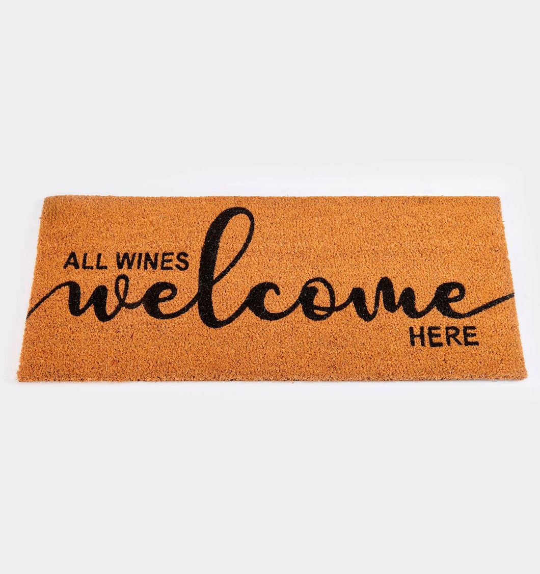 All Wines Welcome Coir Door Mat