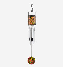 Load image into Gallery viewer, Stained Glass Solar Windchime
