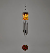 Load image into Gallery viewer, Stained Glass Solar Windchime

