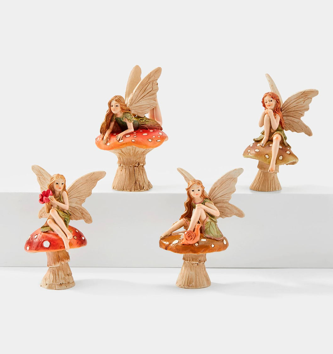 Mini Mushroom Fairy Figurine