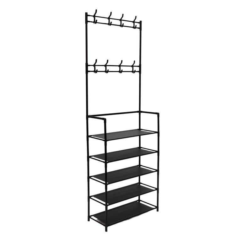Luciano Home Entryway Coat Rack & 5-Tier Shoe Storage