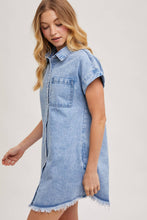 Load image into Gallery viewer, Bluivy - Denim Shirt Mini Dress
