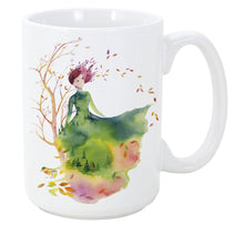 Load image into Gallery viewer, Oladesign - 15oz Art Mug - Fallen Leaves - Feminine Spirit
