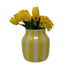 Load image into Gallery viewer, Striped Yellow Vase
