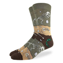 Load image into Gallery viewer, Good Luck Sock - Men's Dinosaur Fossil Layers Socks

