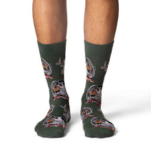 Load image into Gallery viewer, Good Luck Sock - Men's Raccoon Eating Trash Socks
