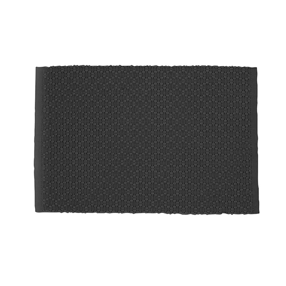 Diamond Ribbed Woven Placemat - Black
