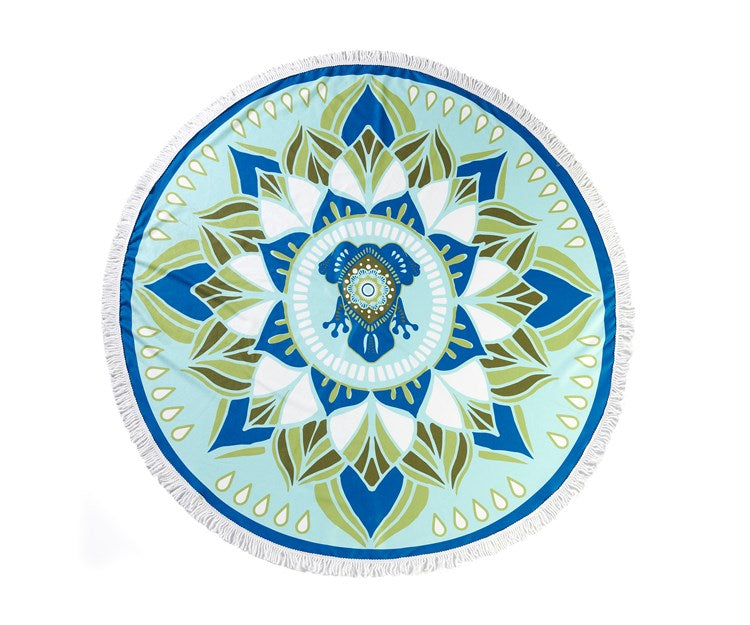 Mandala Round Beach Towel