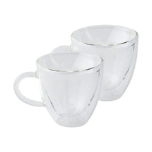 Load image into Gallery viewer, Bistro Amore Glass mugs 2Pk. - Espresso
