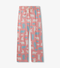 Load image into Gallery viewer, Women&#39;s Pink Polar Bears Jersey Pajama Pants
