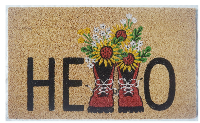 Hello Coir Door Mat