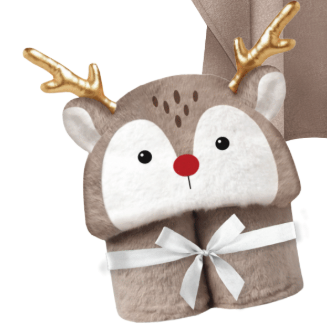 Reindeer Festive Kid's Hooded Throws