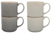 Load image into Gallery viewer, Stackable Stoneware Mugs Set/2
