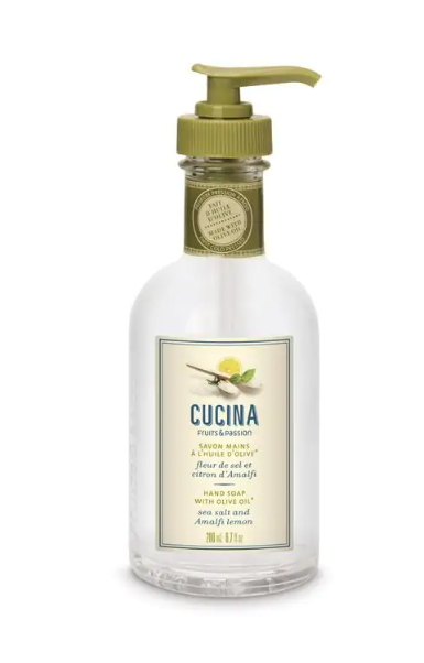 Cucina Hand Soap W/Olive Oil - Sea Salt & Amalfi Lemon