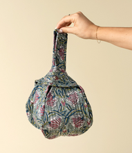 Load image into Gallery viewer, Block Print Knot Vanity Bag
