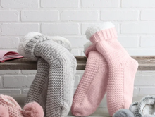 Load image into Gallery viewer, Chunky Knit Lounge Socks - Grey

