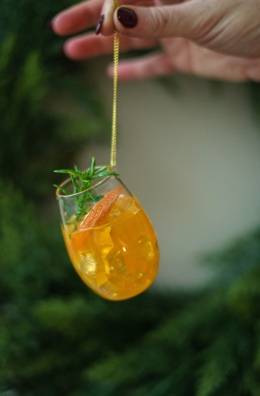 Christmas Cocktails - Merry Mimosa Holiday Ornament