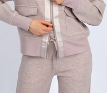 Load image into Gallery viewer, Erika Soft Knit W/Satin Pants -Taupe Mel
