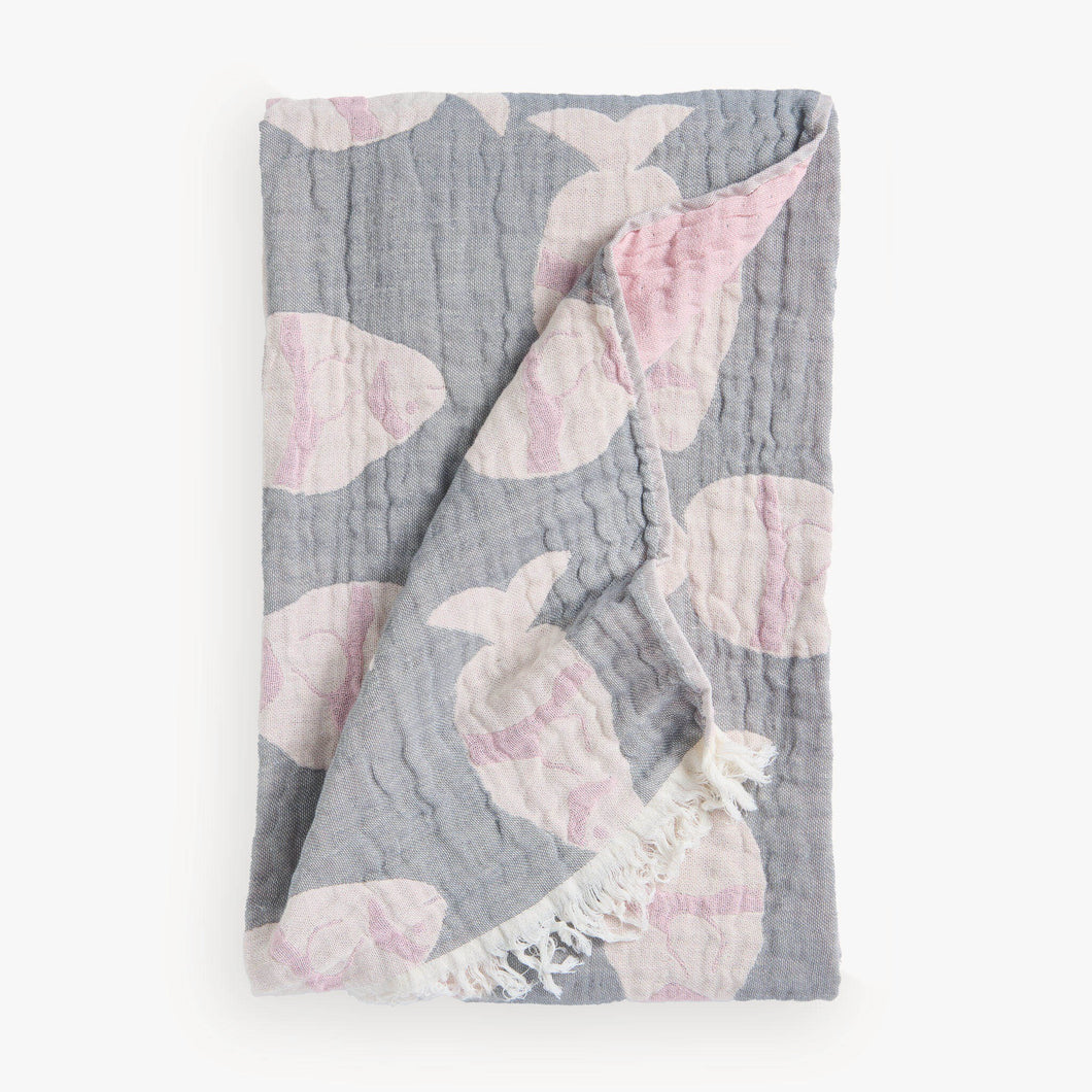Towel - Fish - Blush/Grey