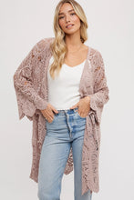 Load image into Gallery viewer, Crochet Lace Cardigan - Latte

