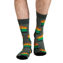 Load image into Gallery viewer, Good Luck Sock - Men's Dumpster Fire Socks

