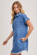 Load image into Gallery viewer, Bluivy - Denim Shirt Mini Dress
