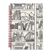 Load image into Gallery viewer, Raincoast Distribution Group - Cat on Bookshelf 6 x 8 Wire-O Journal
