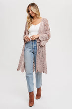 Load image into Gallery viewer, Crochet Lace Cardigan - Latte
