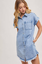 Load image into Gallery viewer, Bluivy - Denim Shirt Mini Dress
