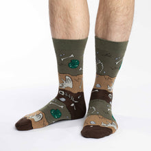 Load image into Gallery viewer, Good Luck Sock - Men's Dinosaur Fossil Layers Socks
