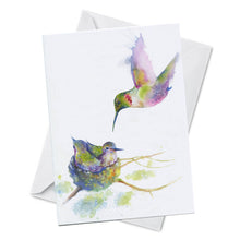 Load image into Gallery viewer, Oladesign - Greeting Card - Humming - Colourful Watercolour Bird 

