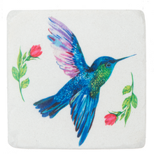 Load image into Gallery viewer, Watercolor Hummingbird Coaster Set
