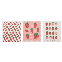 Load image into Gallery viewer, Strawberry Reusable Dish Cloth
