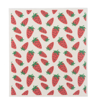 Load image into Gallery viewer, Strawberry Reusable Dish Cloth
