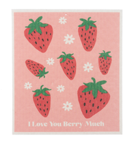 Load image into Gallery viewer, Strawberry Reusable Dish Cloth
