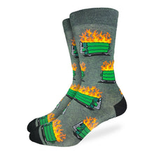 Load image into Gallery viewer, Good Luck Sock - Men's Dumpster Fire Socks

