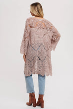 Load image into Gallery viewer, Crochet Lace Cardigan - Latte
