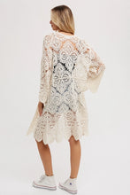 Load image into Gallery viewer, Crochet Lace Cardigan - Natural
