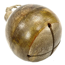 Load image into Gallery viewer, Mango Wood Jingle Bell - Natural 5&quot;

