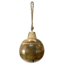Load image into Gallery viewer, Mango Wood Jingle Bell - Natural 5&quot;
