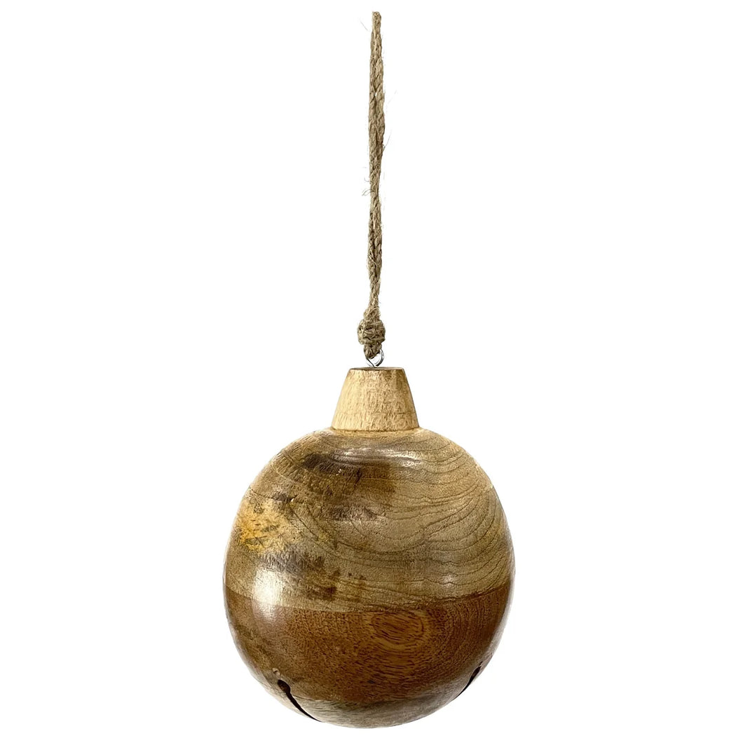 Mango Wood Jingle Bell - Natural 6