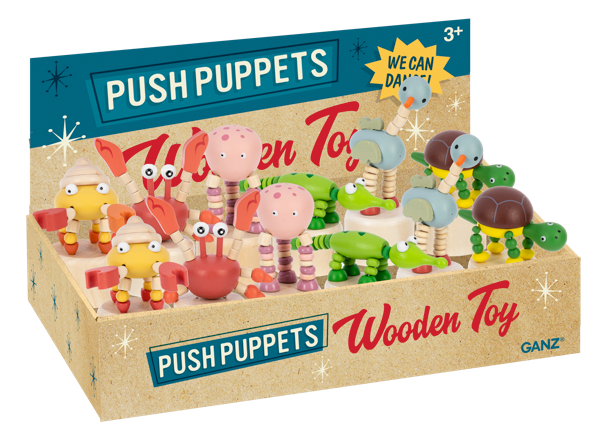 Wooden Coastal Push Puppet