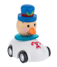 Load image into Gallery viewer, Holiday Wood Pullback Racers
