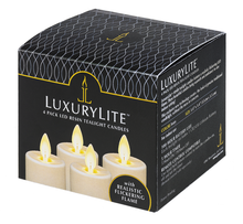 Load image into Gallery viewer, Luxury Lite Flickering Flame Tealights Set Of 4

