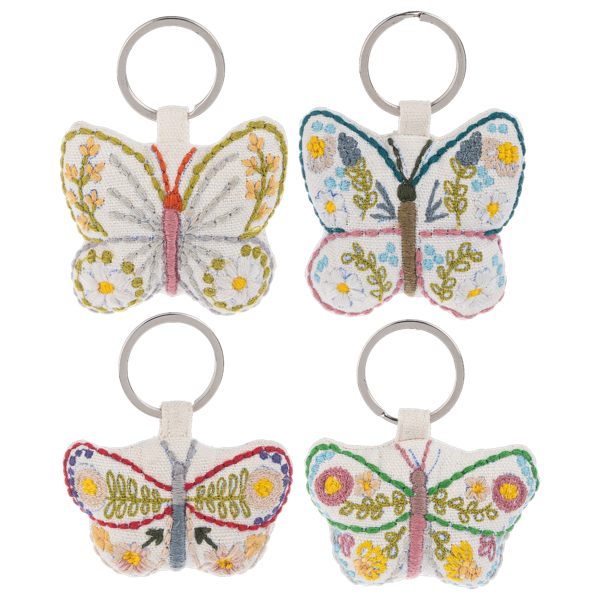 Spring Summer Butterfly Key Fob