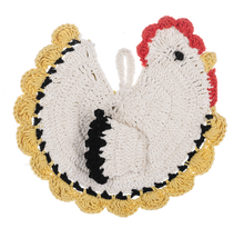 Load image into Gallery viewer, Crochet Chicken Table Trivet
